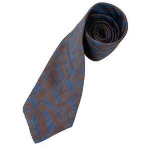Vintage Givenchy Monsieur Brown Blue Ikat Tie Cravatte 100% Silk from Italy Luxe